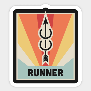 RUNNER | Vintage Cross Country Poster Sticker